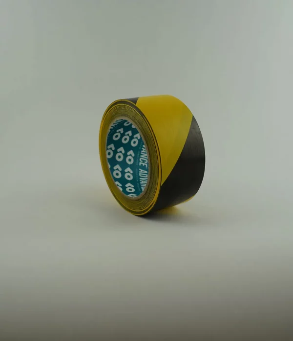 cinta adhesiva senalizadora bicolor negra amarilla
